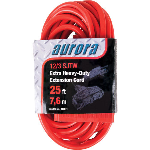 Cordon rallonge en vinyle, Ext&eacute;rieur, SJTW, AWG 12/3, 15 A, 3 prise(s), 25' Seagulf Marine Industries Inc.