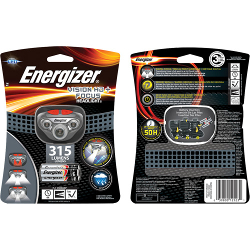 Vision HD+ Focus Headlamp, LED, 315 Lumens, 6 Hrs. Run Time, AAA Batteries Seagulf Marine Industries Inc.