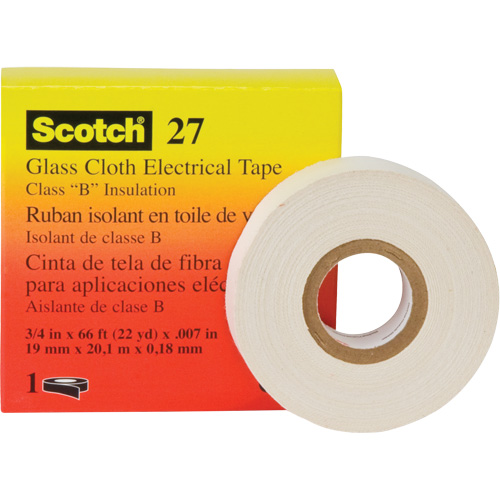 Scotch&reg; 27 Glass Cloth Electrical Tape, 12 mm (1/2") W x 20 m (66') L Seagulf Marine Industries Inc.