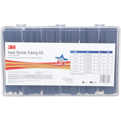 Heat Shrink Tubing, Thin Wall, 6", 1" (2.54cm) - 0.1875" (0.48cm) Seagulf Marine Industries Inc.