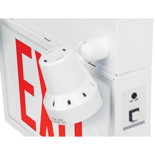 Exit Sign with Security Lights, LED, Battery Operated/Hardwired, 12-1/10" L x 11" W, English Seagulf Marine Industries Inc.
