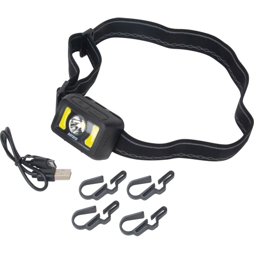 Lampe frontale, DEL, 350 lumens, 2 hres de fonctionnement, piles Rechargeable Seagulf Marine Industries Inc.