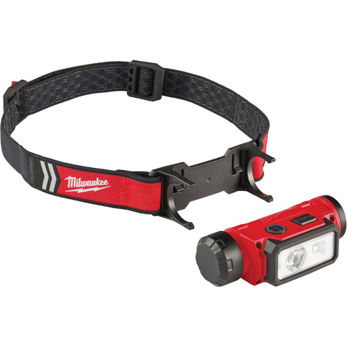 REDLITHIUM USB Hardhat Headlamp, LED, 600 Lumens, 5 Hrs. Run Time, Rechargeable Batteries Seagulf Marine Industries Inc.