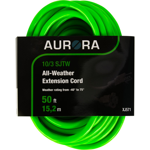 Industrial Extension Cord, All-Weather, SJTW, 10/3 AWG, 15 A, 50' Seagulf Marine Industries Inc.