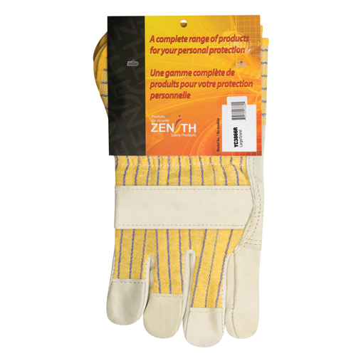 Gants d'ajusteur &agrave; paume renforc&eacute;e, Grand, Paume en Cuir fleur de vache, Doublure en Coton Seagulf Marine Industries Inc.