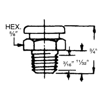 Standard Button Head Fitting, 1/8" PTF Thread Seagulf Marine Industries Inc.