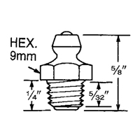 Fitting, 8 mm Thread Seagulf Marine Industries Inc.