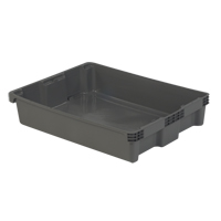 Polylewton Stack-N-Nest&reg; Containers, 6.1" x 29.6" x 22.4", Grey Seagulf Marine Industries Inc.