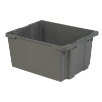 Polylewton Stack-N-Nest&reg; Containers, 15.1" x 30.1" x 24", Grey Seagulf Marine Industries Inc.