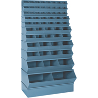 Sectional Bin Units, 100 lbs. Cap., 37" W x 8" D x 4-1/2" H, Blue Seagulf Marine Industries Inc.