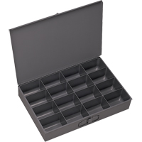 Compartment Scoop Boxes, Steel, 16 Slots, 13-3/8" W x 9-1/4" D x 2" H, Grey Seagulf Marine Industries Inc.