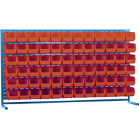 Louvered Rack with Bins, 72 Bins, 72" W x 15" D x 40" H Seagulf Marine Industries Inc.