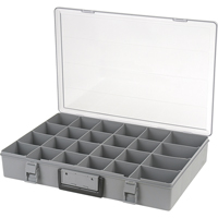 Boîte &agrave; compartiments, Plastique, 24 compartiments, 18-1/2" la x 13" p, 3" h, Gris Seagulf Marine Industries Inc.