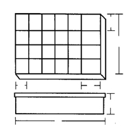 Boîte &agrave; compartiments, Plastique, 24 compartiments, 18-1/2" la x 13" p, 3" h, Gris Seagulf Marine Industries Inc.