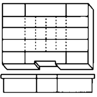 Boîte &agrave; compartiments, Plastique, 15-1/2" la x 11-3/4" p, 2-1/2" h, Gris Seagulf Marine Industries Inc.