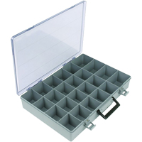Boîte &agrave; compartiments, Plastique, 24 compartiments, 15-1/2" la x 11-3/4" p, 2-1/2" h, Gris Seagulf Marine Industries Inc.