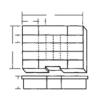 Boîte &agrave; compartiments, Plastique, 24 compartiments, 15-1/2" la x 11-3/4" p, 2-1/2" h, Gris Seagulf Marine Industries Inc.