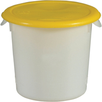 Round Storage Containers, 7-4/5" H x 8-1/2" D, 3.79 L Capacity, White Seagulf Marine Industries Inc.