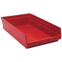 Bacs de rangement pour tablettes, 11-1/8" la x 4" H x 17-7/8" p, Rouge, Capacit&eacute; 40 lb Seagulf Marine Industries Inc.