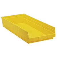 Shelf Bins, 11-1/8" W x 4" H x 23-5/8" D, Yellow, 50 lbs. Capacity Seagulf Marine Industries Inc.