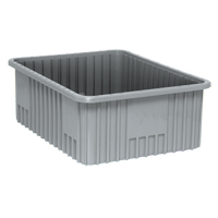 Contenants Divider Box, Plastique, 22,5" la x 17,5" p x 8" h, Gris Seagulf Marine Industries Inc.