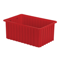 Divider Box&reg; Containers, Polyethylene, 16.5" W x 10.9" D x 7" H, Red Seagulf Marine Industries Inc.