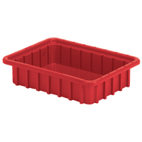 Divider Box&reg; Containers, Polyethylene, 22.4" W x 17.4" D x 5" H, Red Seagulf Marine Industries Inc.