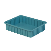 Divider Box&reg; Containers, Polyethylene, 22.4" W x 17.4" D x 5" H, Light Blue Seagulf Marine Industries Inc.