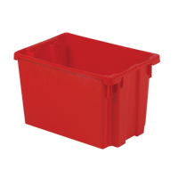 Polylewton Stack-N-Nest&reg; Containers, 12.1" x 19.4" x 12.9", Red Seagulf Marine Industries Inc.