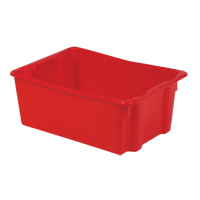 Polylewton Stack-N-Nest&reg; Containers, 10.5" x 26.1" x 18.7", Red Seagulf Marine Industries Inc.