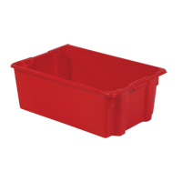 Polylewton Stack-N-Nest&reg; Containers, 10.5" x 28.4" x 18.7", Red Seagulf Marine Industries Inc.