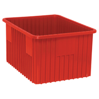Contenants Divider Box, Plastique, 22,5" la x 17,5" p x 12" h, Rouge Seagulf Marine Industries Inc.