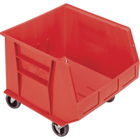 Mobile Bin, 14" H x 16-1/2" W x 18" D, 75 lbs. Capacity, Red Seagulf Marine Industries Inc.