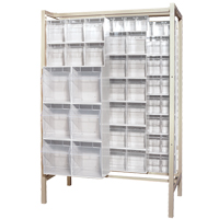 Free-Standing Tip-Out Bins Slider System, 51-1/4" W x 26" D x 77" H, 101 Drawers Seagulf Marine Industries Inc.