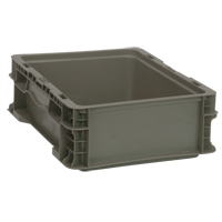 Collapsible Stacking Container, 15" W x 12" D x 5" H, Grey Seagulf Marine Industries Inc.