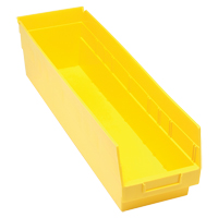 Bacs en plastique pour &eacute;tag&egrave;res Store More, 6-5/8" la x 6" H x 23-5/8" p, Jaune, Capacit&eacute; 90 lb Seagulf Marine Industries Inc.