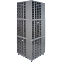 Heavy-Duty Industrial Carousel Drawer Cabinet, Steel, 480 Drawers, 27" W x 27" D x 80" H, Grey Seagulf Marine Industries Inc.