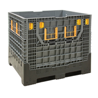 Collapsible Bulk Container, 47.2" L x 39.4" W x 39.4" H, Grey Seagulf Marine Industries Inc.