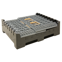 Collapsible Bulk Container, 47.2" L x 39.4" W x 39.4" H, Grey Seagulf Marine Industries Inc.