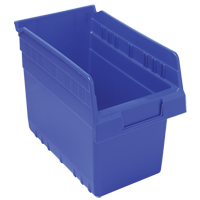 Store-Max Shelf Bins, 6-5/8" W x 8" H x 11-5/8" D, Blue, 44 lbs. Capacity Seagulf Marine Industries Inc.