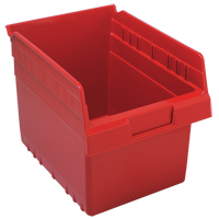 Bacs pour &eacute;tag&egrave;re Store-Max, 8-3/8" la x 8" H x 11-5/8" p, Rouge, Capacit&eacute; 44 lb Seagulf Marine Industries Inc.