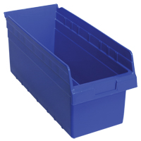 Store-Max Shelf Bins, 8-3/8" W x 8" H x 17-7/8" D, Blue, 56 lbs. Capacity Seagulf Marine Industries Inc.