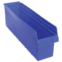 Store-Max Shelf Bins, 6-5/8" W x 8" H x 23-5/8" D, Blue, 68 lbs. Capacity Seagulf Marine Industries Inc.