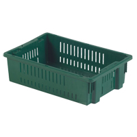 Contenant en plastique empilable Stack-N-Nest pour l'agriculture, 13,1" x 19,7" x 5,6", Vert Seagulf Marine Industries Inc.