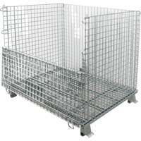 Collapsible Wire Container, 40" W x 48" D x 42" H, 4000 lbs. Capacity Seagulf Marine Industries Inc.