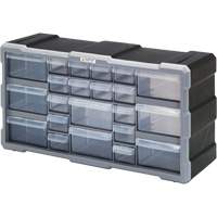 Drawer Cabinet, Plastic, 22 Drawers, 19-1/2" x 6-1/4" x 10", Black Seagulf Marine Industries Inc.