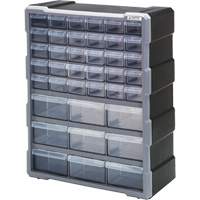 Drawer Cabinet, Plastic, 39 Drawers, 15" x 6-1/4" x 18-3/4", Black Seagulf Marine Industries Inc.