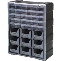 Drawer Cabinet, Plastic, 39 Drawers, 15" x 6-1/4" x 18-3/4", Black Seagulf Marine Industries Inc.