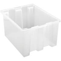 Heavy-Duty Stack & Nest Tote, 10" x 15.5" x 19.5", Clear Seagulf Marine Industries Inc.