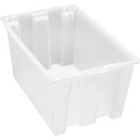 Heavy-Duty Stack & Nest Tote, 15" x 19.5" x 29.5", Clear Seagulf Marine Industries Inc.
